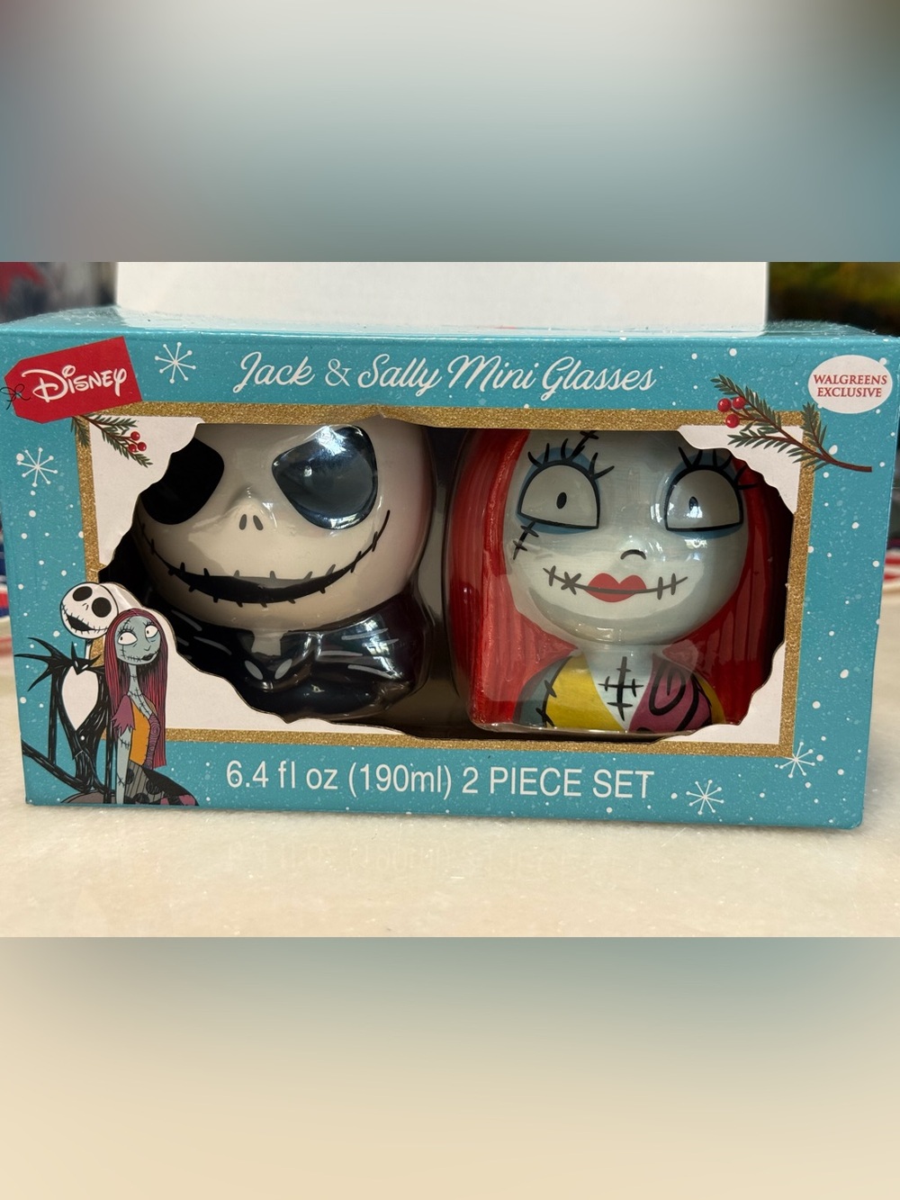 Disney Jack & Sally Mini Glasses Set - Blue Box